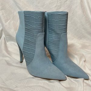Light Blue Ankle Boots